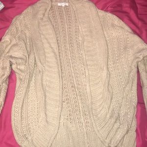 Delias tan sweater cardigan